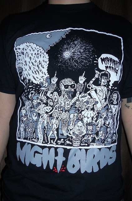 Night Birds Midnight Movies tee